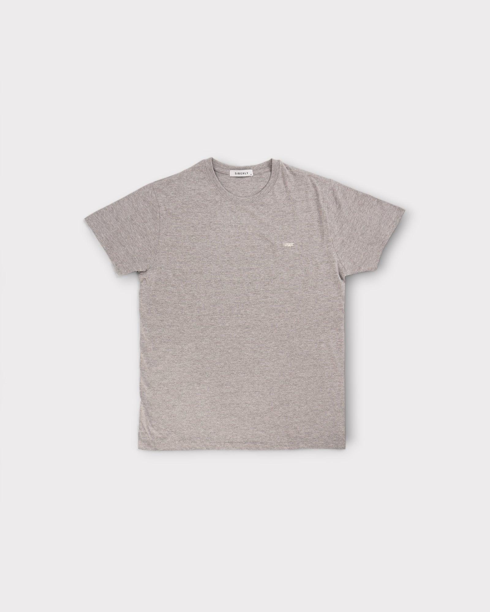 Camiseta logo bordado gris - Siberly Brand
