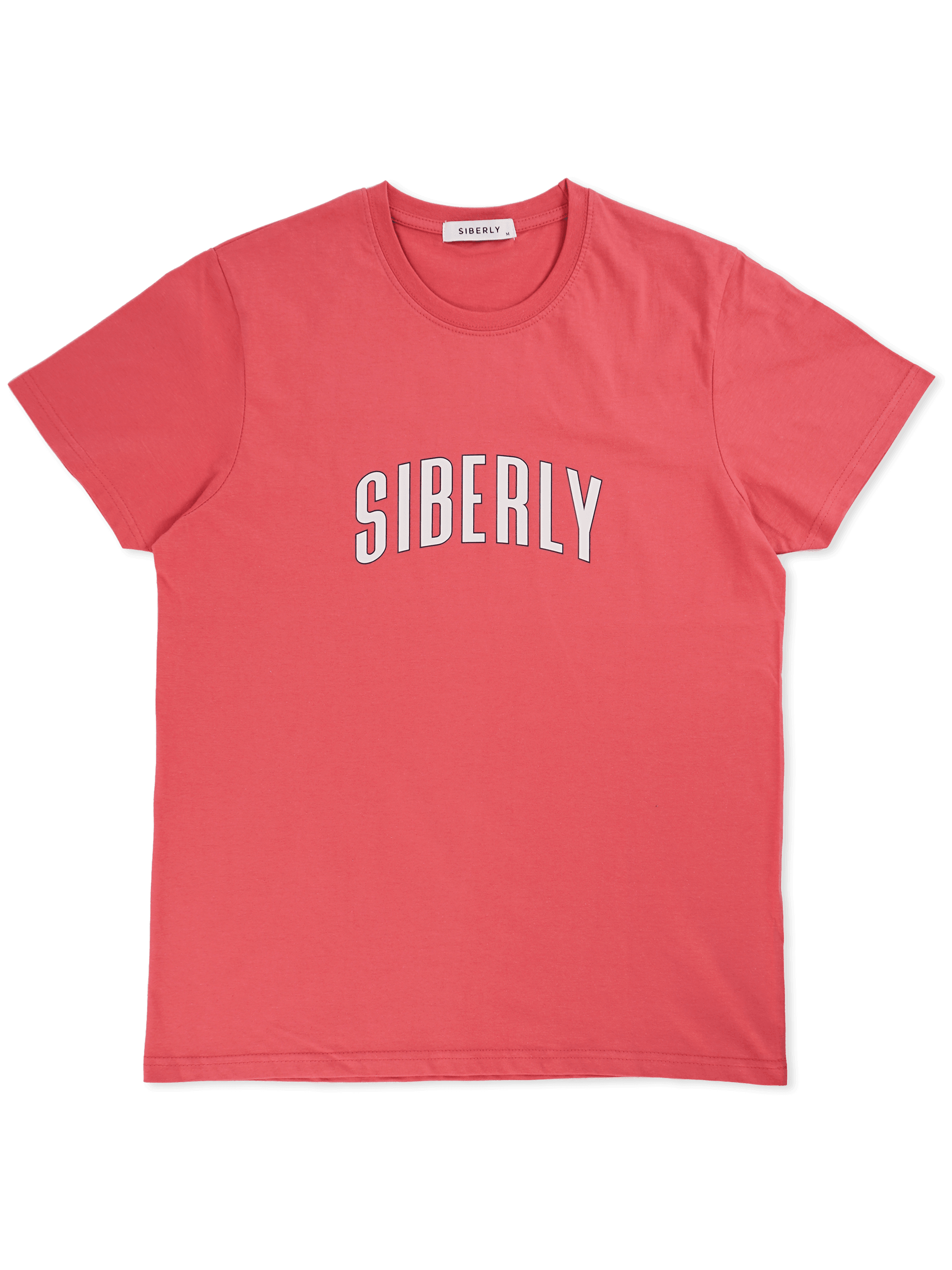 Camiseta de hombre manga corta color fresa